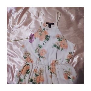 forever 21 ivory floral dress